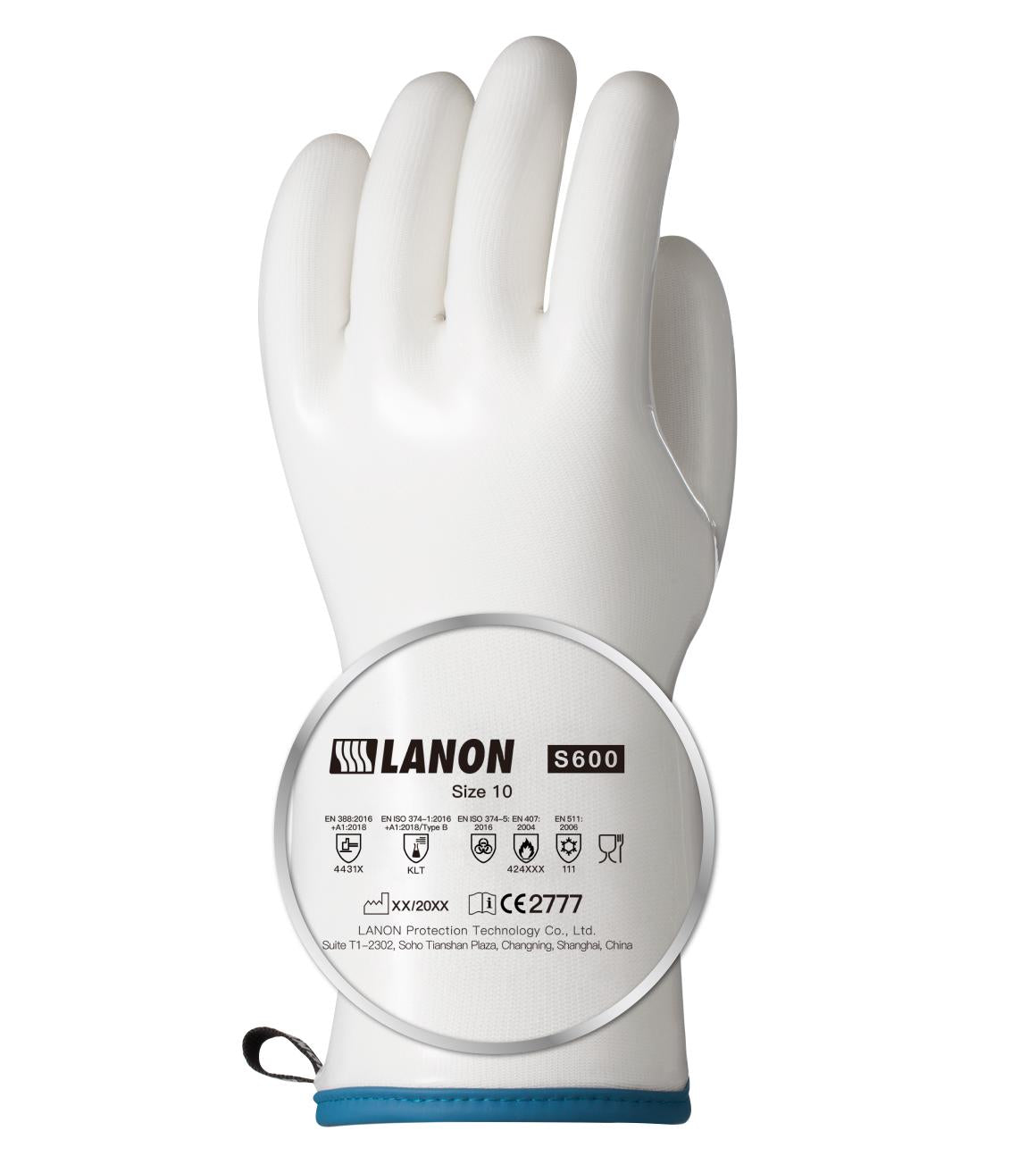 What are the meaning of the information on the PPE gloves?