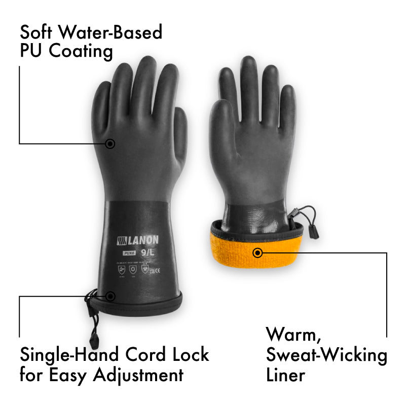 PUX6 | Waterproof Winter Outdoor Gloves with Eco-Friendly PU Coating