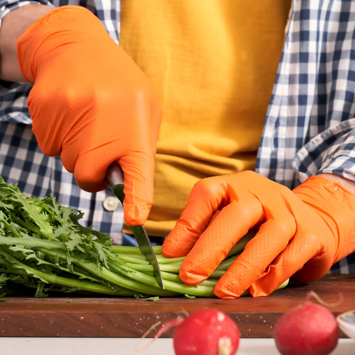 8-Mil Extra-Thick Disposable Nitrile Gloves for BBQ