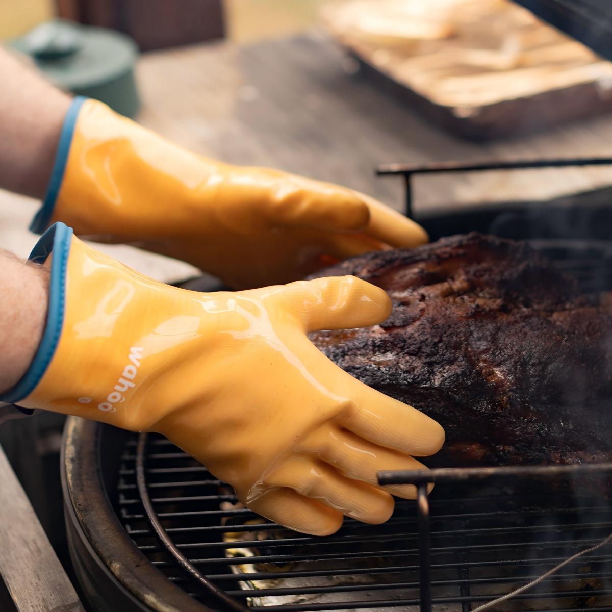 12" Liquid Silicone Oven Gloves | Yellow