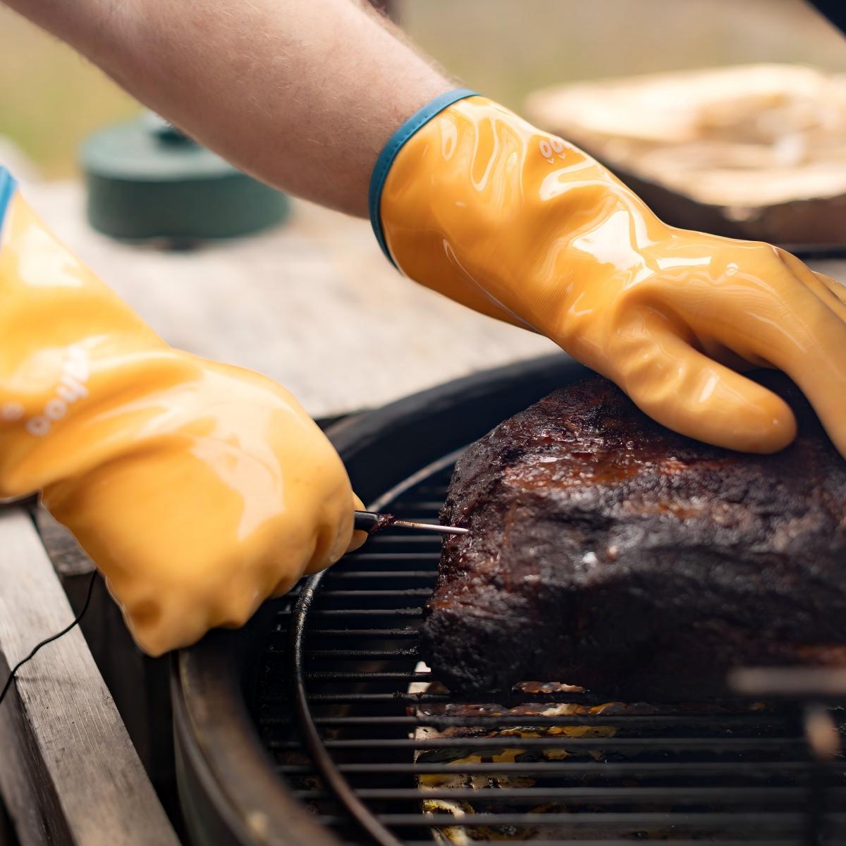 12" Liquid Silicone Oven Gloves | Yellow