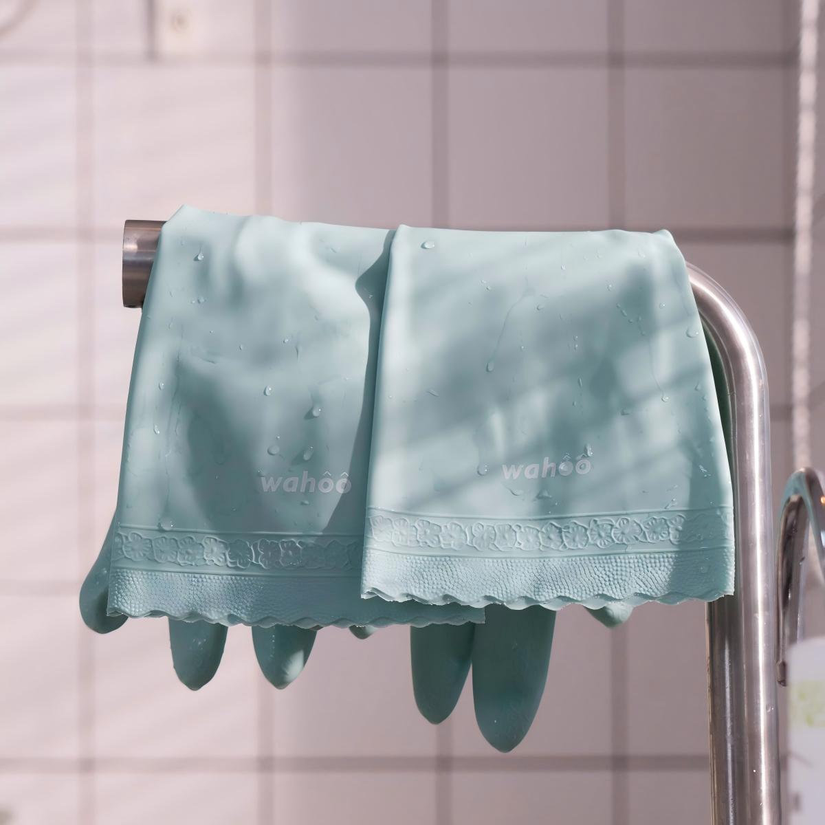 Soft-Lined Dishwashing Gloves  for Sensitive Skin-Surf Spray(3 pairs)