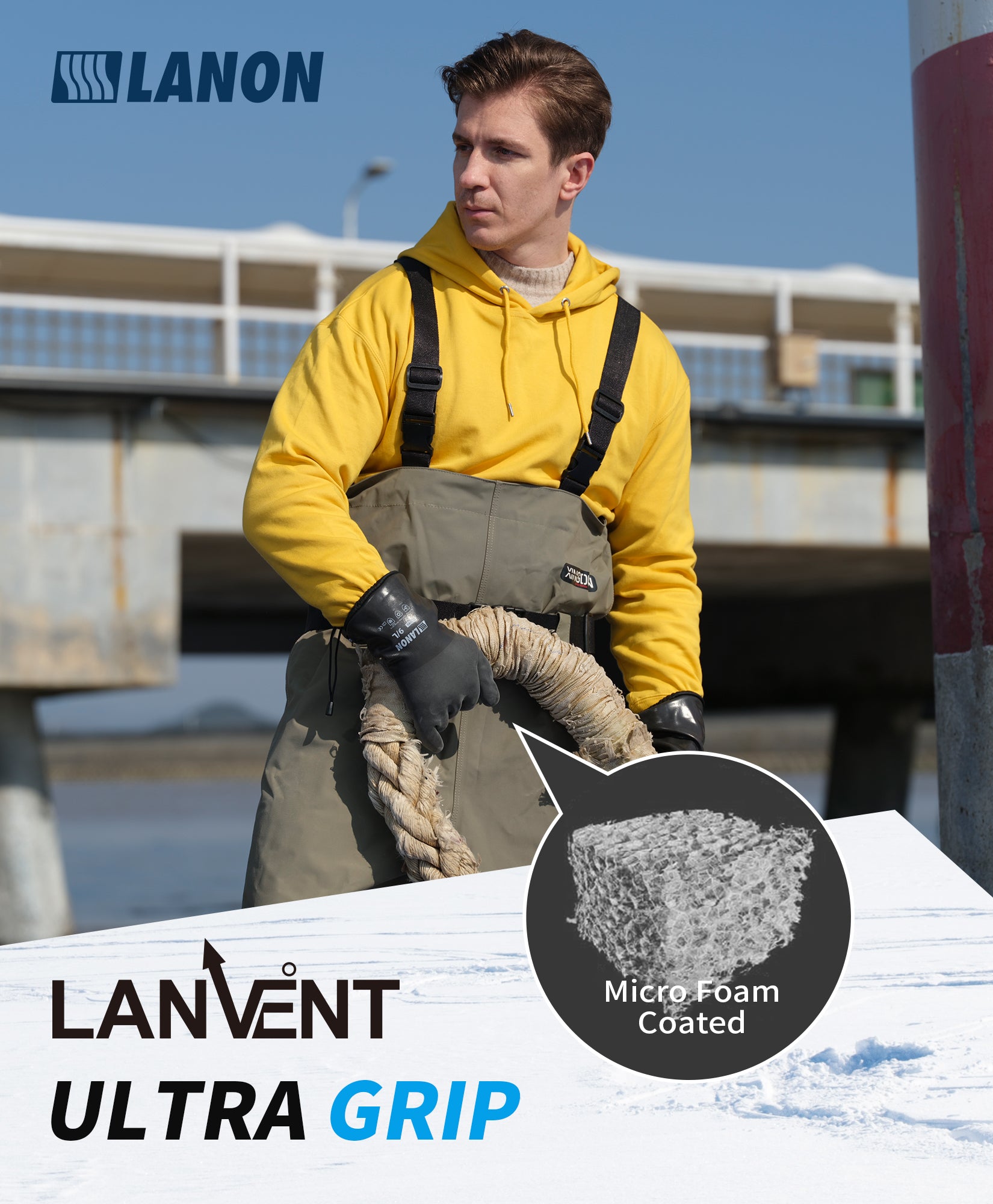 PUX6 | Waterproof Winter Work Gloves with Eco-Friendly PU Coating