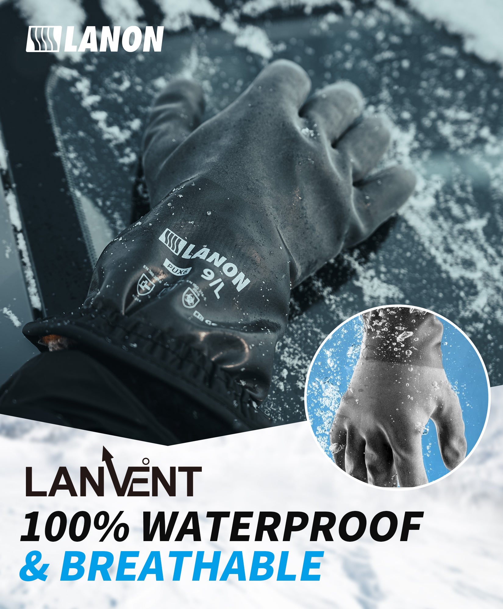 PUX6 | Waterproof Winter Work Gloves with Eco-Friendly PU Coating