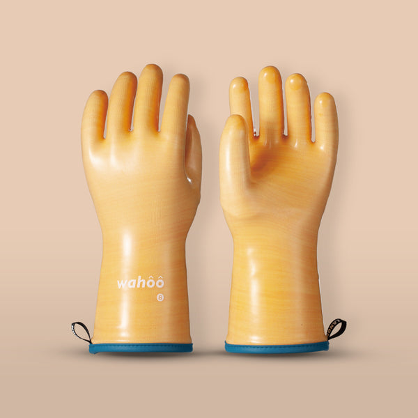 LANON Protection Heat Resistant Silicone Oven Gloves with Fingers ...