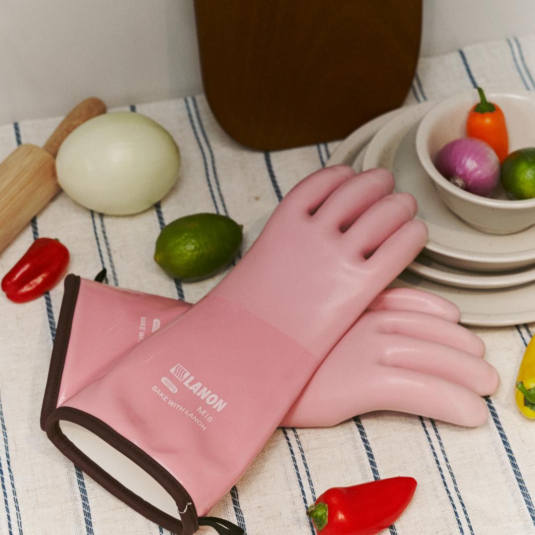 Limited Edition 13" Extra-thick BBQ and Oven Gloves | Nectar Pink