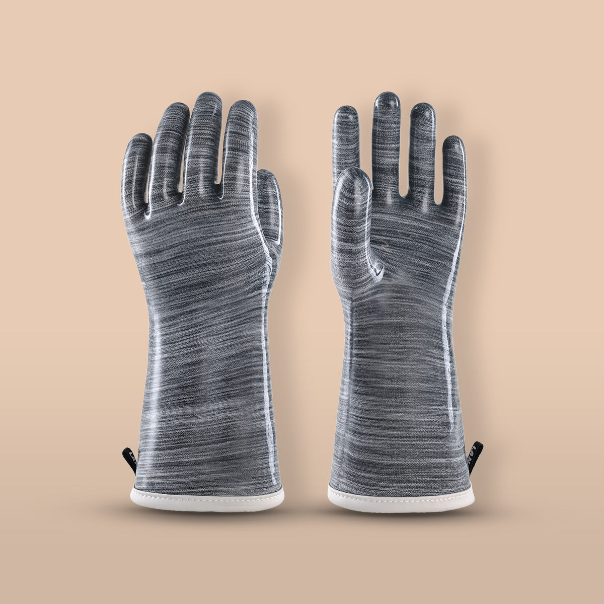 12" Liquid Silicone Oven Gloves | Gray