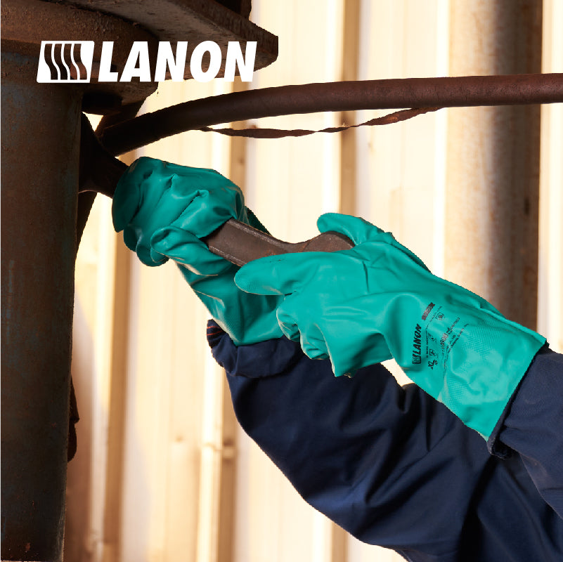V100 丨 Nitrile Rubber Chemical Protective Gloves